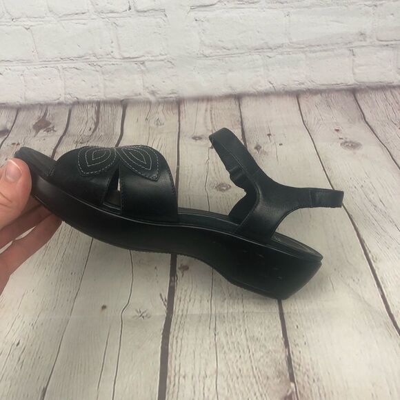 Dansko Black Leather Sandals Women's EU 40 - Picture 3 of 12